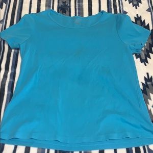 white stag size large blue short sleeve shirt
